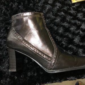 Etienne Aigner Dark Metallic Brown Boots